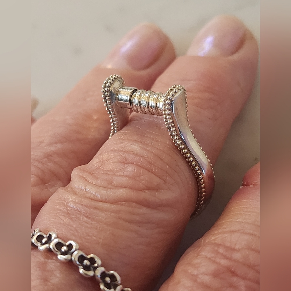 CHAMILIA Expression sterling silver  Ring Milgrain for beads